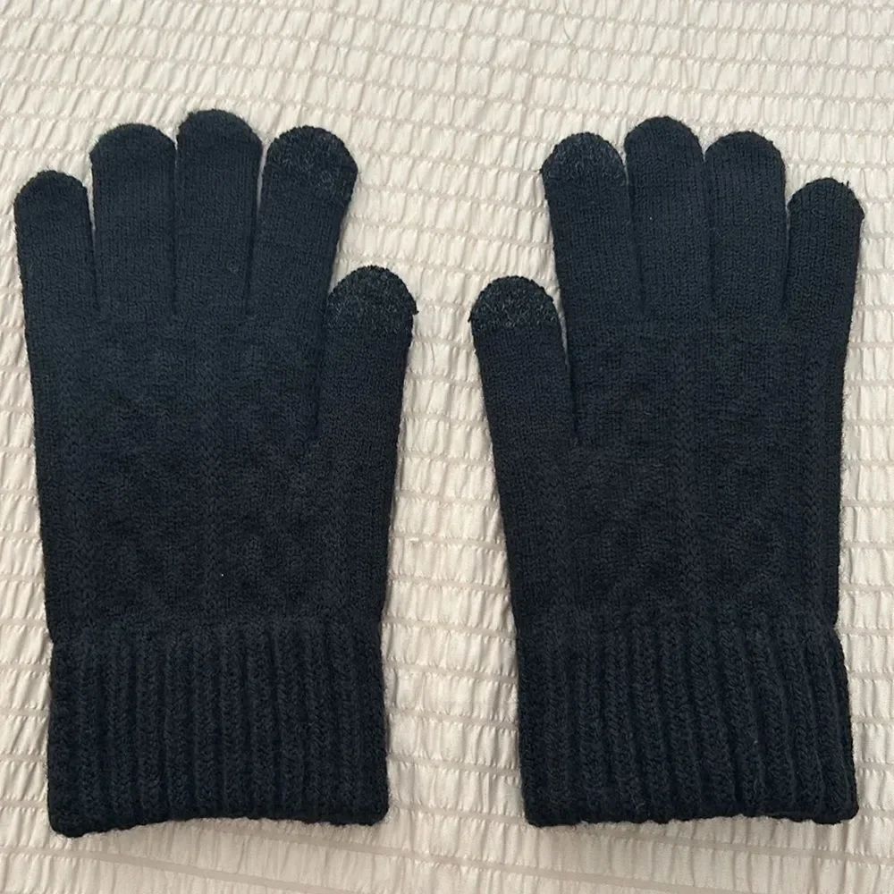 Alpaca blend  dark gray Gloves-super soft and warm